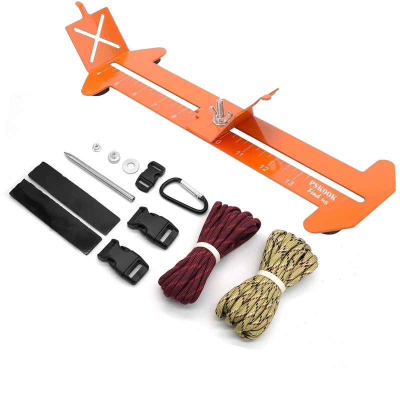 PSKOOK Paracord Bracelet Jig Kit Paracord Tool Kit Adjustable Length Weaving DIY Craft Maker (Orange) - Image 1